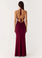 Eyes Closed Maxi Dress Dark Cherry