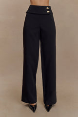 Lindie Straight Leg Suiting Pants Black