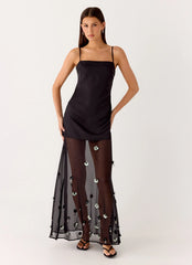 Jesiah Embellished Maxi Dress Black