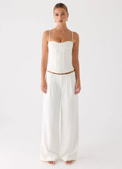 Samuel Low Rise Suiting Pants White