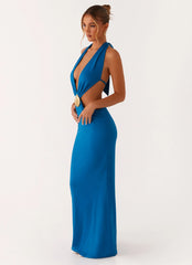 Flossy Maxi Dress Royal Blue
