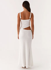 Jocelyn Maxi Dress White Crochet