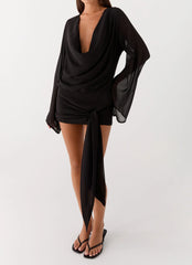 Sorrel Long Sleeve Mini Dress Black
