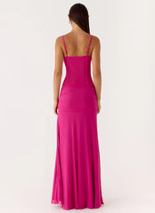 Viene Corset Maxi Dress Fuchsia