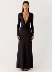 Palm Haze Maxi Dress Black