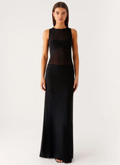 lyria Mesh Maxi Dress Black