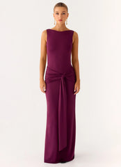 Fault Line Maxi Dress Plum